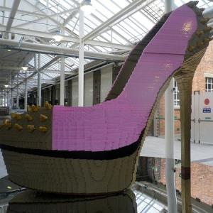 Giant shoe in Lego