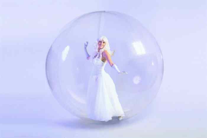 Ice fairy in a globe