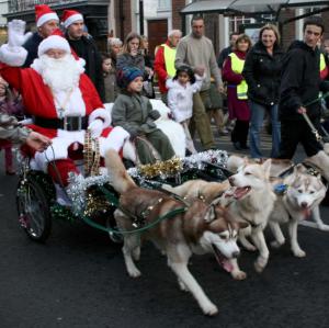 Huskies to deliver Santa