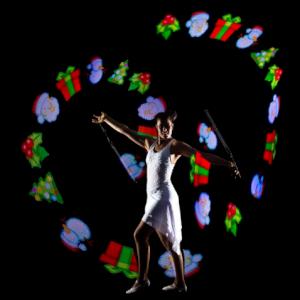 Freestyle Pixel Poi performer for Christmas events