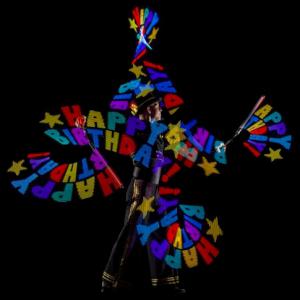 Freestyle Pixel Poi performer: Happy Birthday