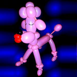 Pink poodle balloon model