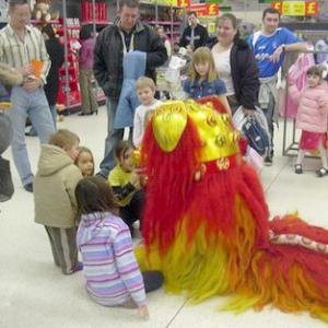 Lion Dance in a shopping centre