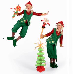 Christmas balloon modelling- elves