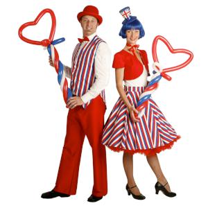 Red white and Blue Balloon modellers